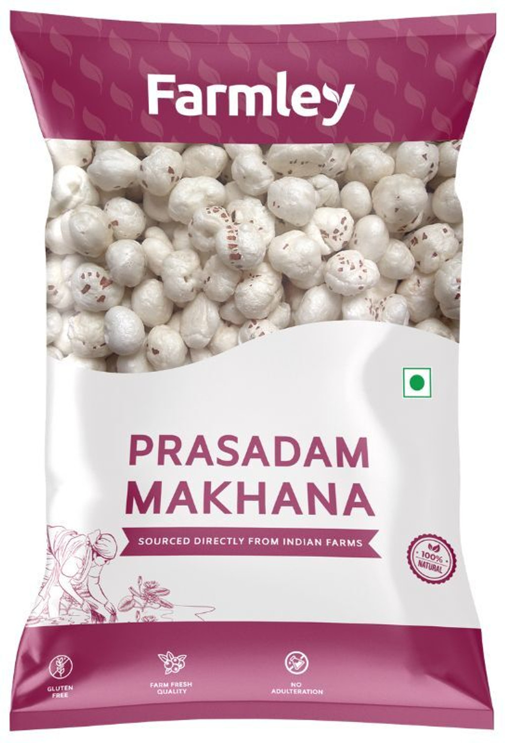 Image of Farmley Prasadam Makhana (Foxnuts) 1 Kg, Pack of 5(Each 200g) Lotus Seeds(Makhana)