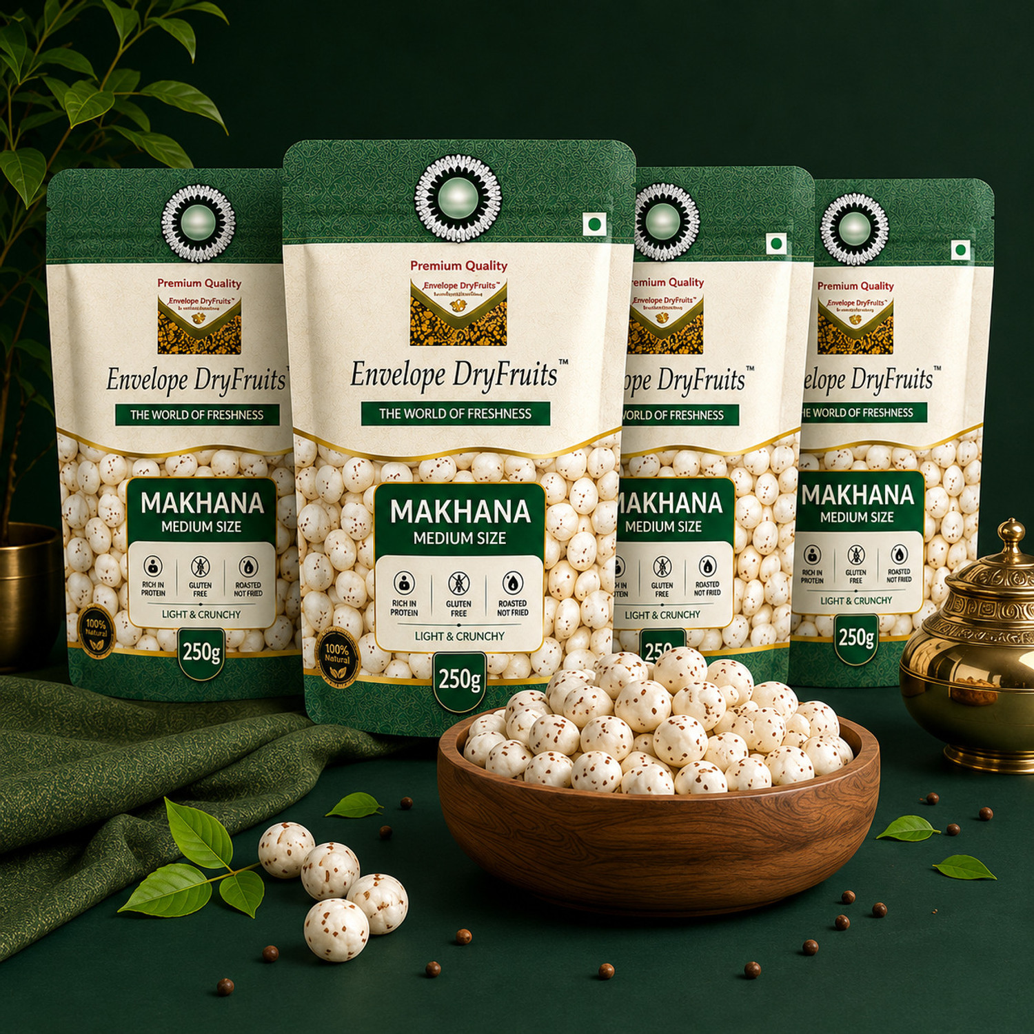 Image of Envelope Dryfruits Natural Makhana (4 x 250 g)