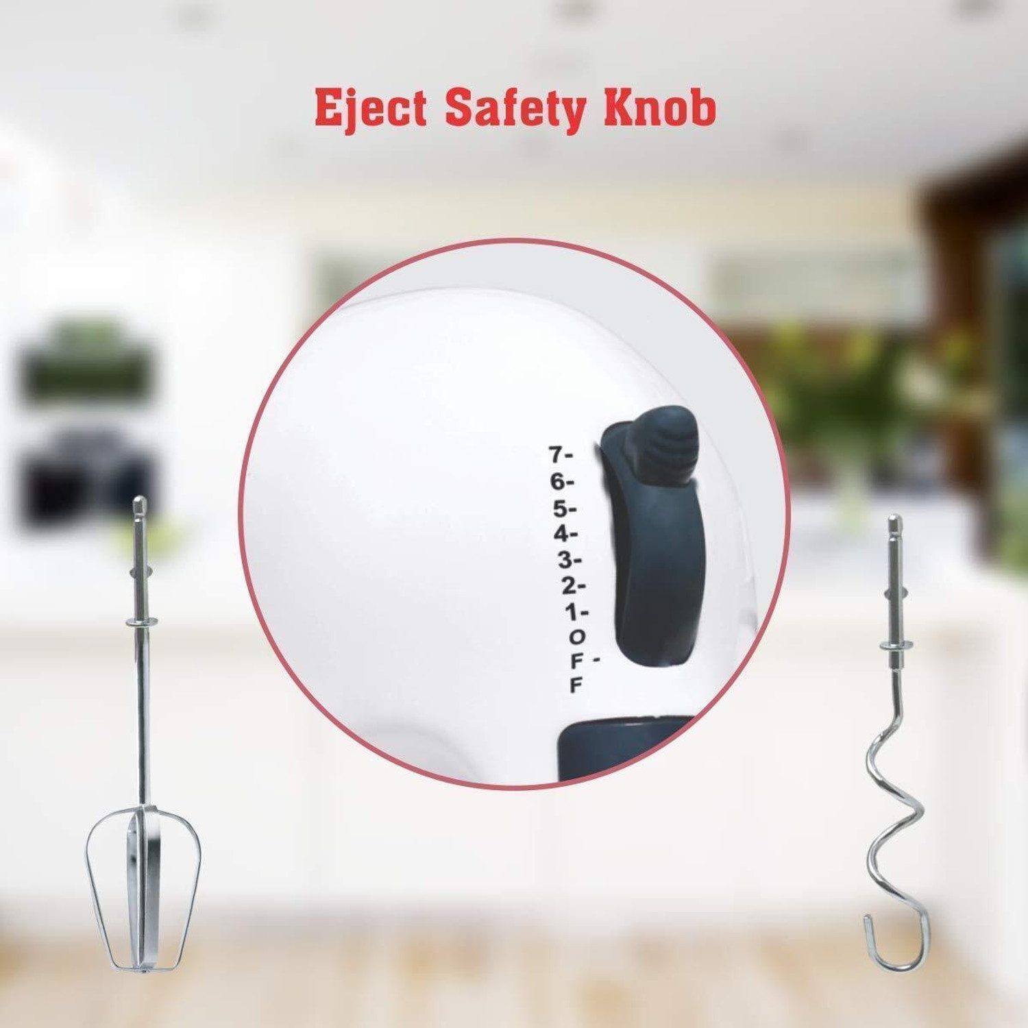 Image of PRAVRUSHTI Electric Hand Mixer | Hand Blender | Egg Beater | Cake Maker Plastic Spiral Whisk