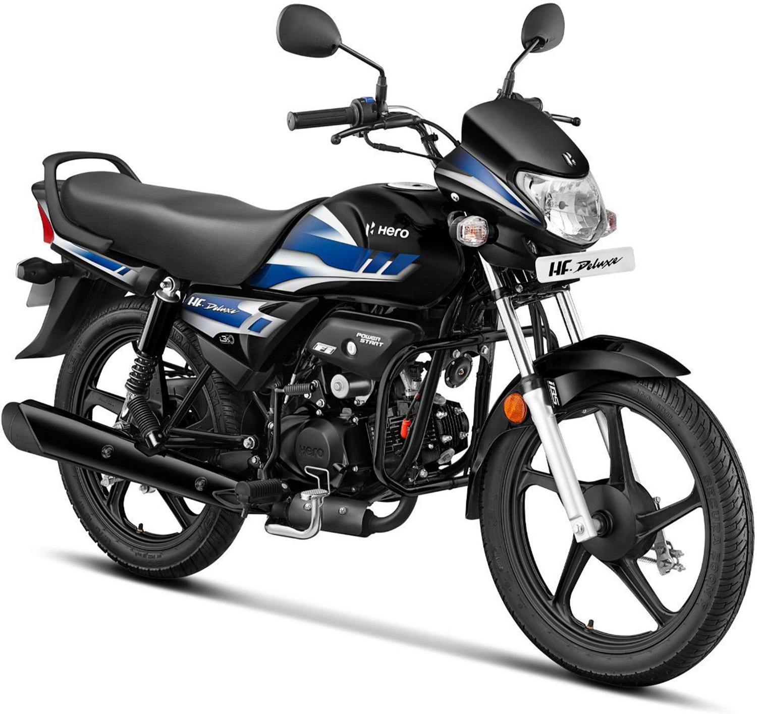 Hero HF Deluxe Non i3S with Self Start Booking for Ex Showroom Price Black Nexus Blue Price History