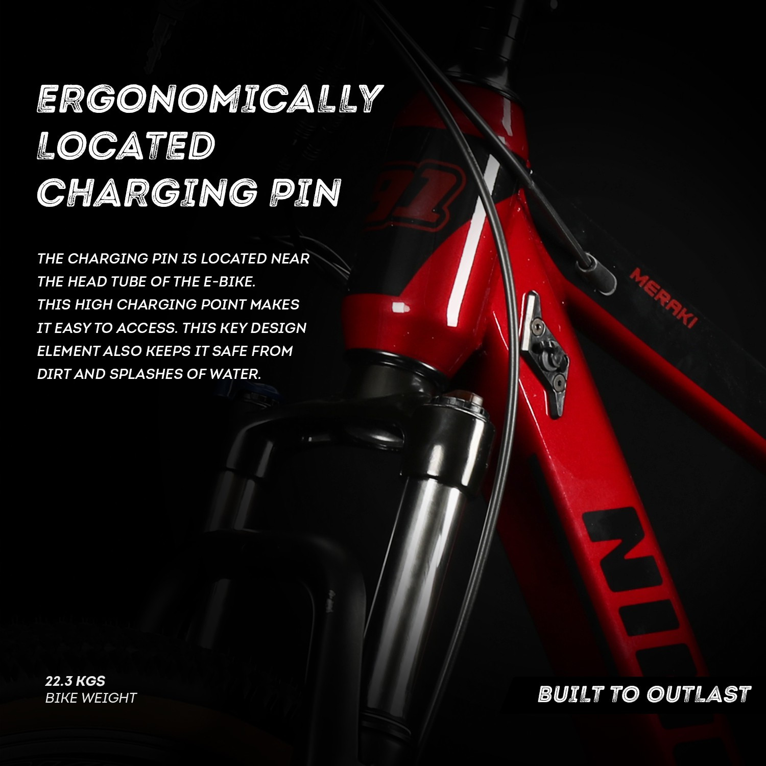 Image of Ninety one Meraki 29T Single Speed- Gloss Red 29 inches Single Speed Lithium-ion (Li-ion) Electric Cycle