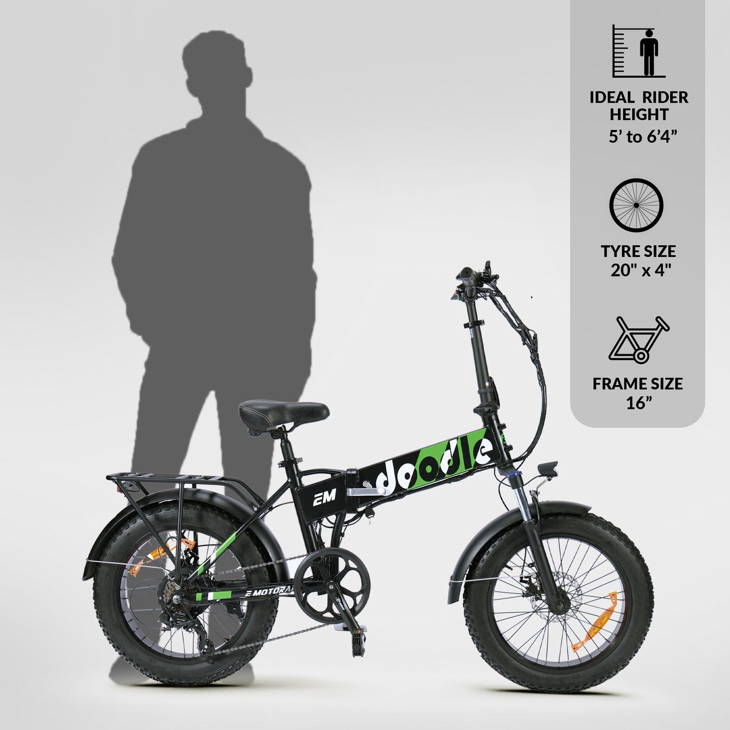 Image of EMotorad Doodle 20 inches 7 Gear Lithium-ion (Li-ion) Electric Cycle