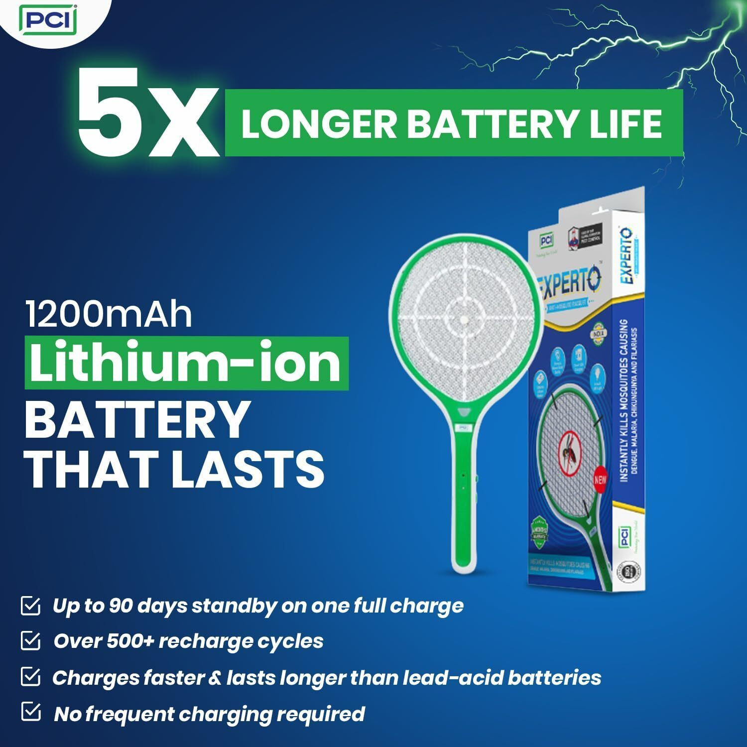 Image of Crompton ANTI-MOSQUITO RACQUET-ZAPPY-DUO Electric Insect Killer Indoor (Bat)