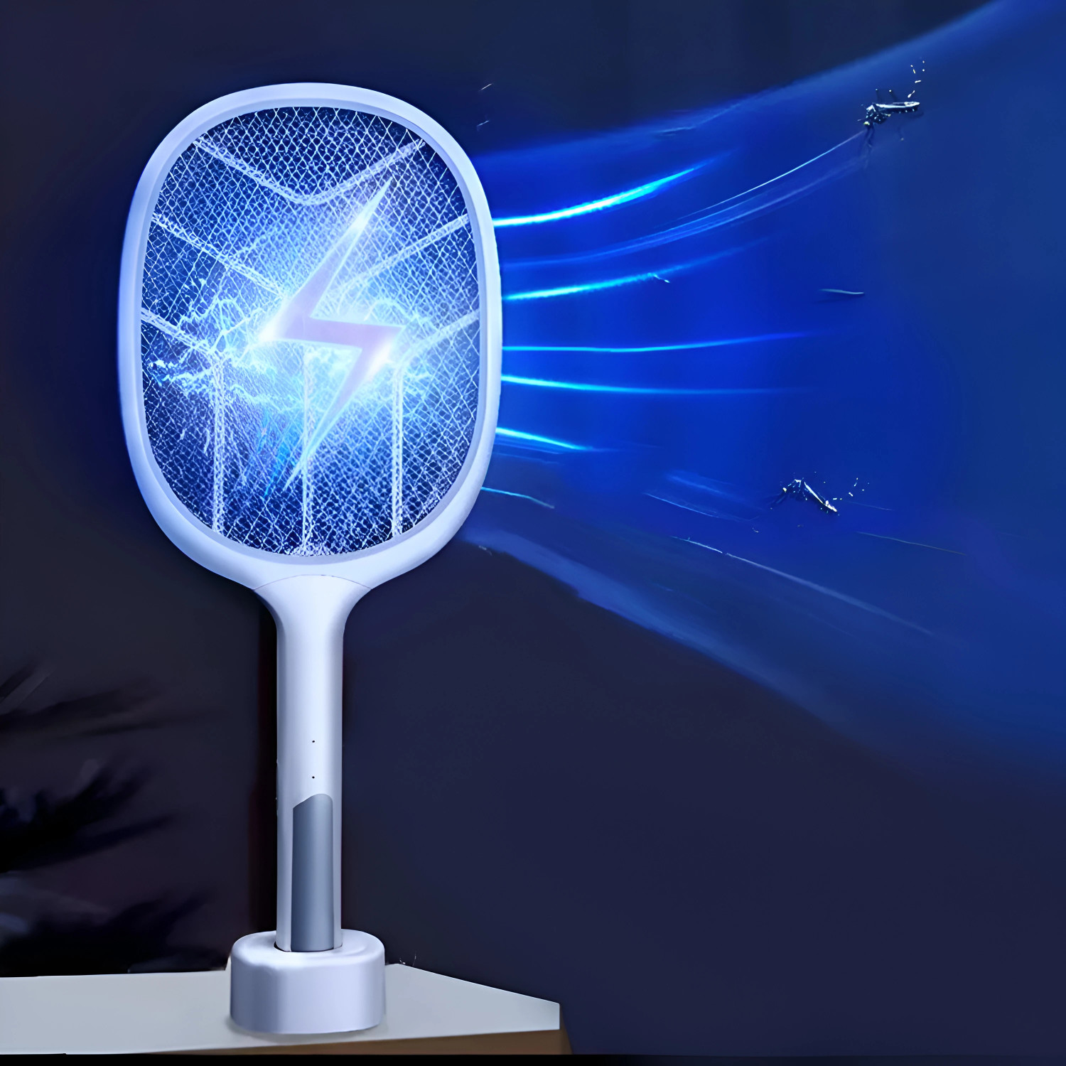 credicus 4200V Anti-Mosquito Racket / Rechargeable Insect Killer Bat / With LED Light Electric Insect Killer Indoor, Outdoor