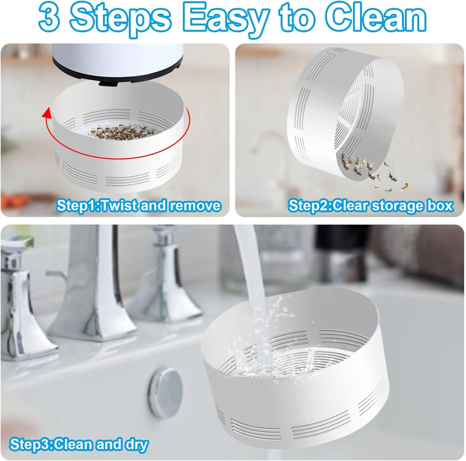 Image of PYXBE Mosquito Killer Lamp USB Electric Nano Wave Anti Fly Bug Night Light killar Lamp Electric Insect Killer Indoor (Suction Trap)