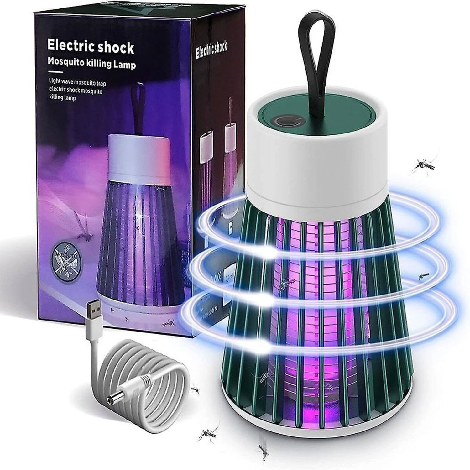 Image of Arrom Cordless Anti-Mosquito Racket /Bat, 4000V Rechargeable Fly Swatter, UV LED Light Electric Insect Killer Indoor, Outdoor (Fly Swatter)