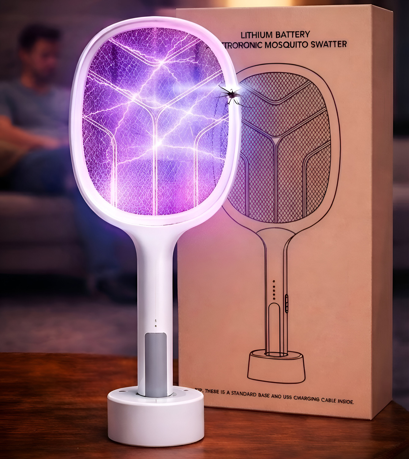 Image of Crompton ANTI-MOSQUITO RACQUET-ZAPPY-DUO Electric Insect Killer Indoor (Bat)
