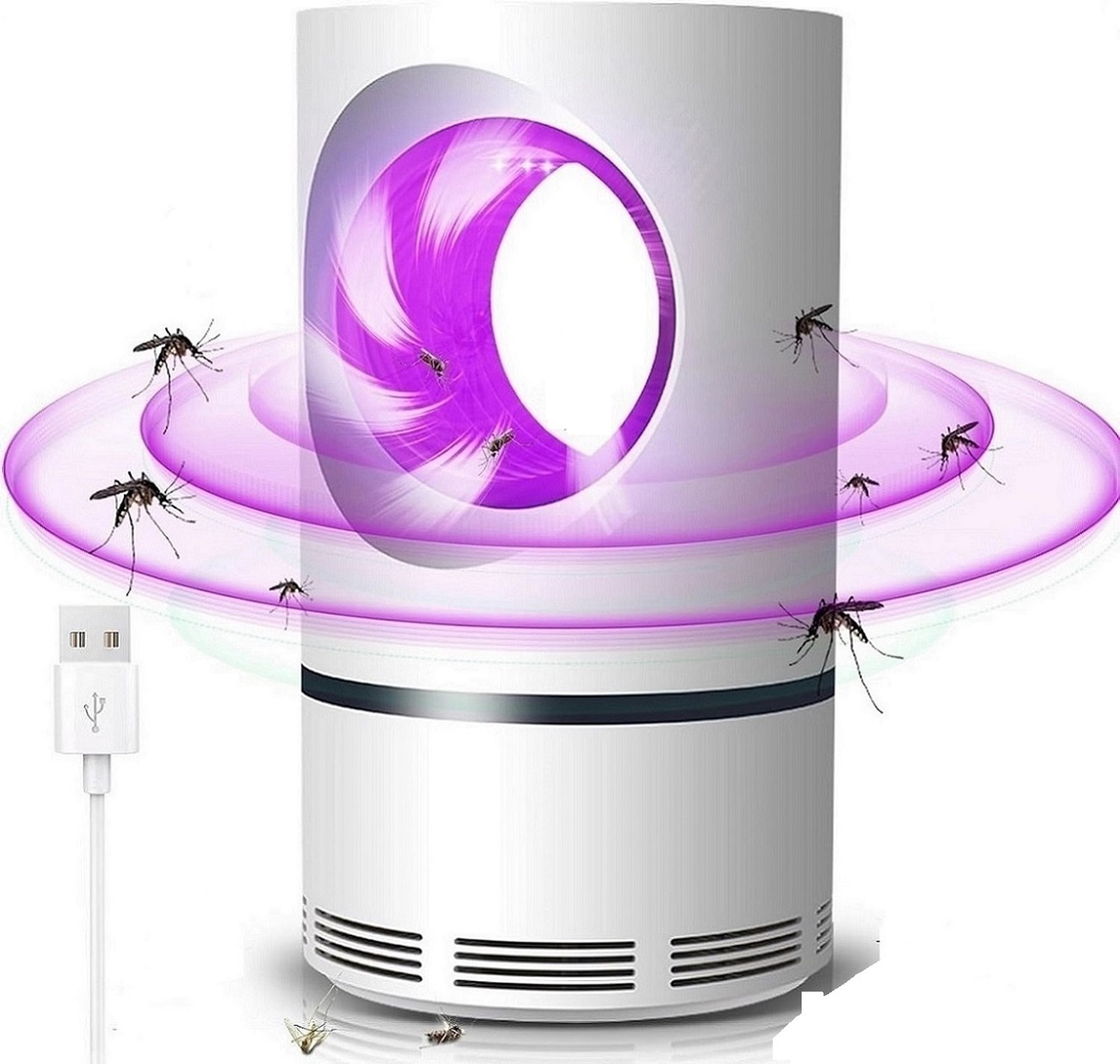 Image of PYXBE Mosquito Killer Lamp USB Electric Nano Wave Anti Fly Bug Night Light killar Lamp Electric Insect Killer Indoor (Suction Trap)