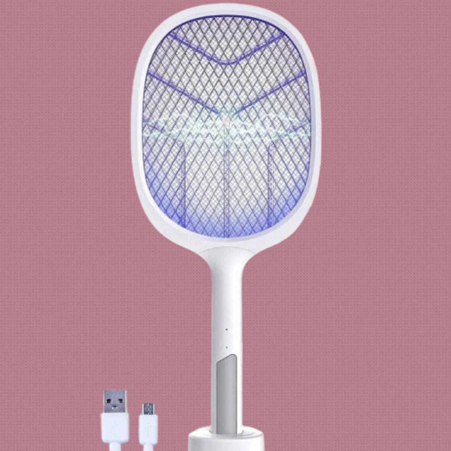 Image of Arrom Cordless Anti-Mosquito Racket /Bat, 4000V Rechargeable Fly Swatter, UV LED Light Electric Insect Killer Indoor, Outdoor (Fly Swatter)