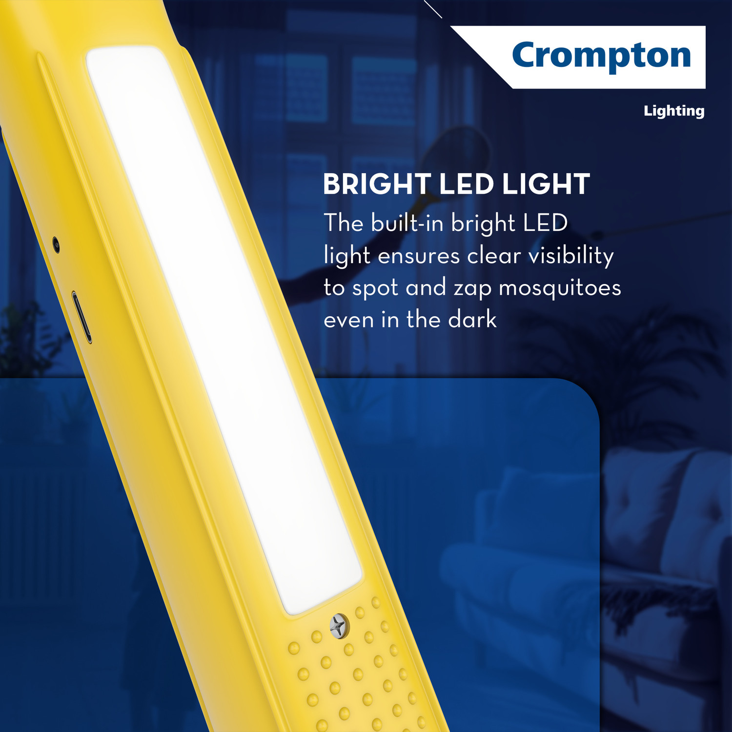 Image of Crompton ANTI-MOSQUITO RACQUET-ZAPPY-DUO Electric Insect Killer Indoor (Bat)
