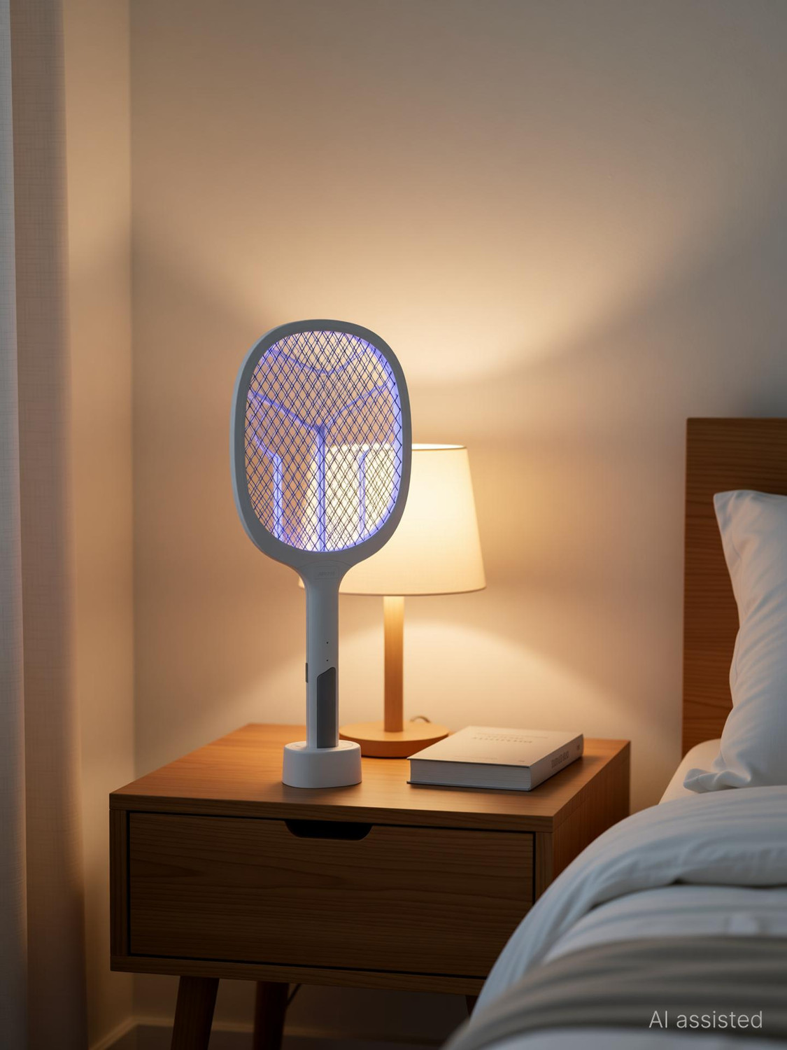 Image of Arrom Cordless Anti-Mosquito Racket /Bat, 4000V Rechargeable Fly Swatter, UV LED Light Electric Insect Killer Indoor, Outdoor (Fly Swatter)