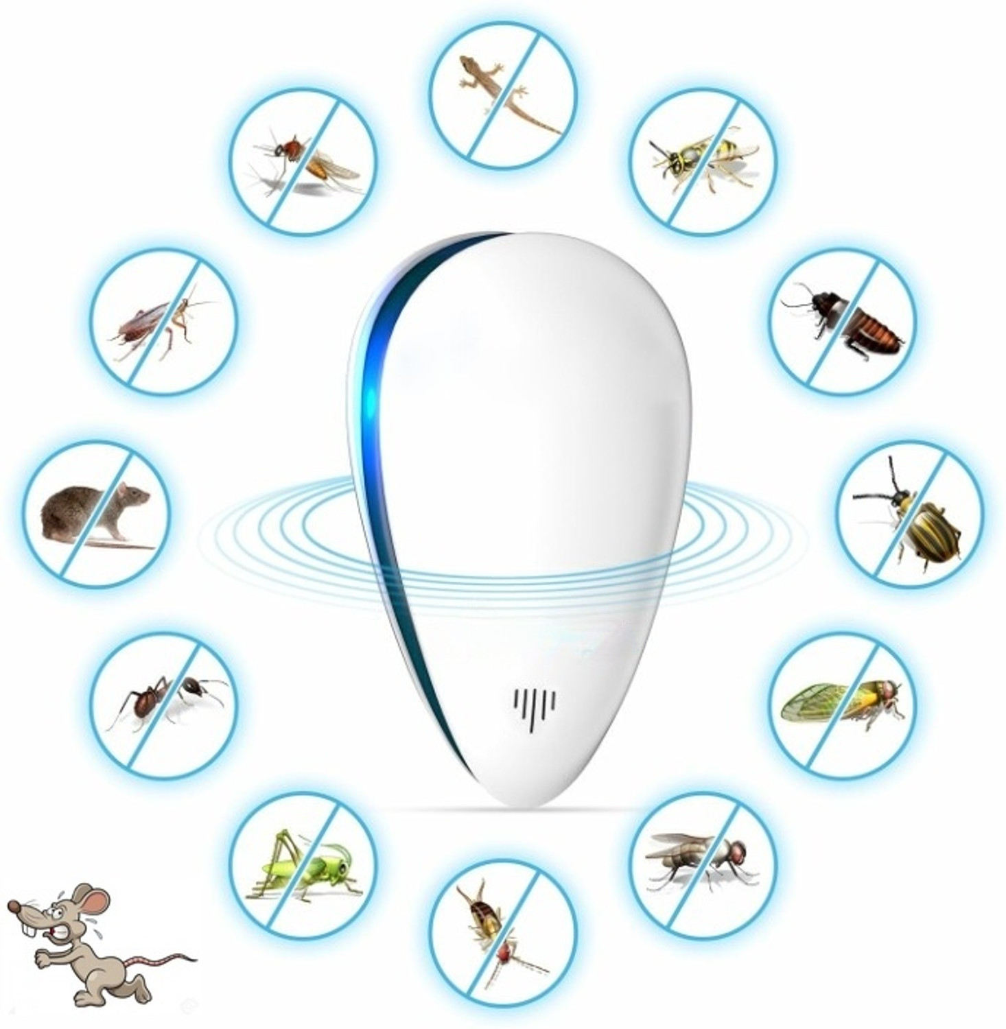 Image of PYXBE Mosquito Killer Lamp USB Electric Nano Wave Anti Fly Bug Night Light killar Lamp Electric Insect Killer Indoor (Suction Trap)