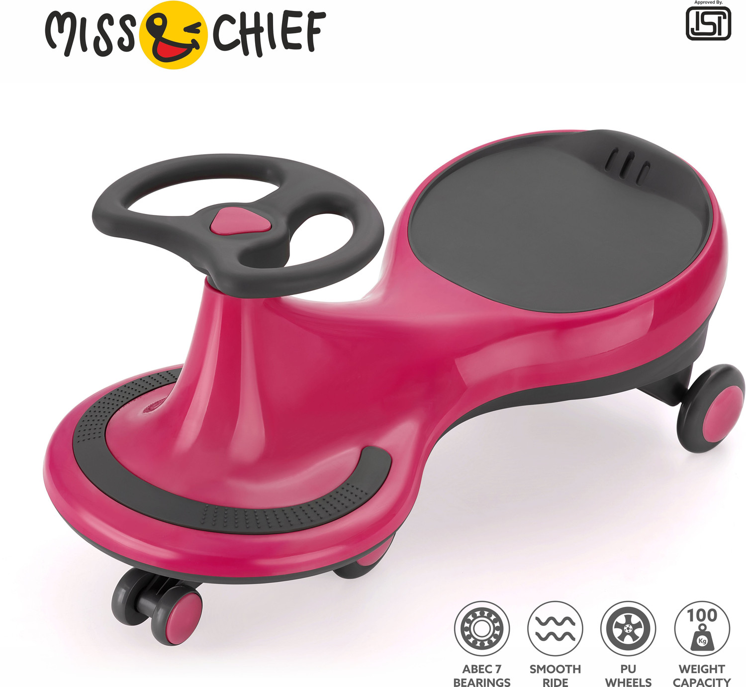 Miss & Chief Cruiser Assembled Swing Car for Kids (2-5 Years) Rideons 