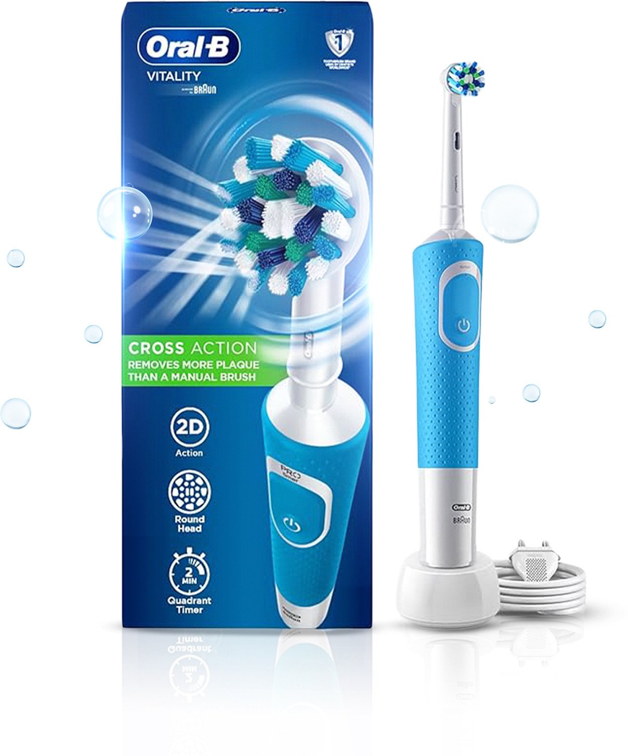 Oral-B VITALITY Vitality 100 Blue Criss Cross Electric Rechargeable To