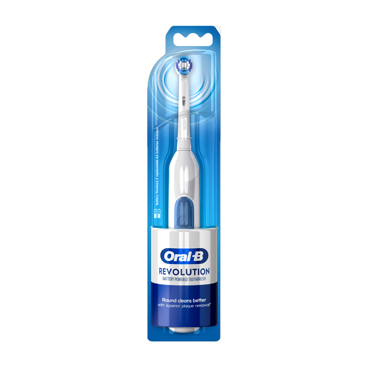 Oral-B Revolution Battery Powered Brush with round brush head Electric Toothbrush