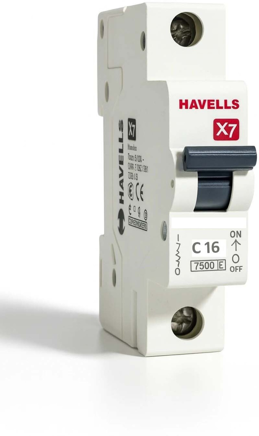 Image of HAVELLS PVC Plastic 20A MCB DP C Curve (White) DHMGCDPF020 MCB (2)