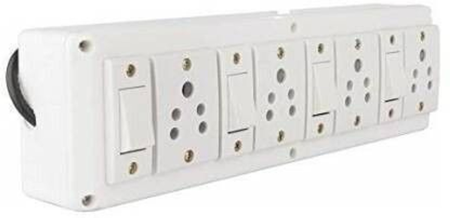 Image of Adiohub 6 Amp /10 Amp 4 Socket 4.4 Mtr Wire extension board 10 A Four Pin Socket