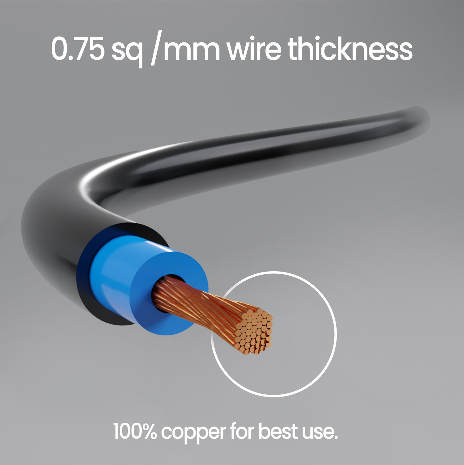 Image of Syska FR PVC 0.75 sq /mm Black 90 m Wire (Black)