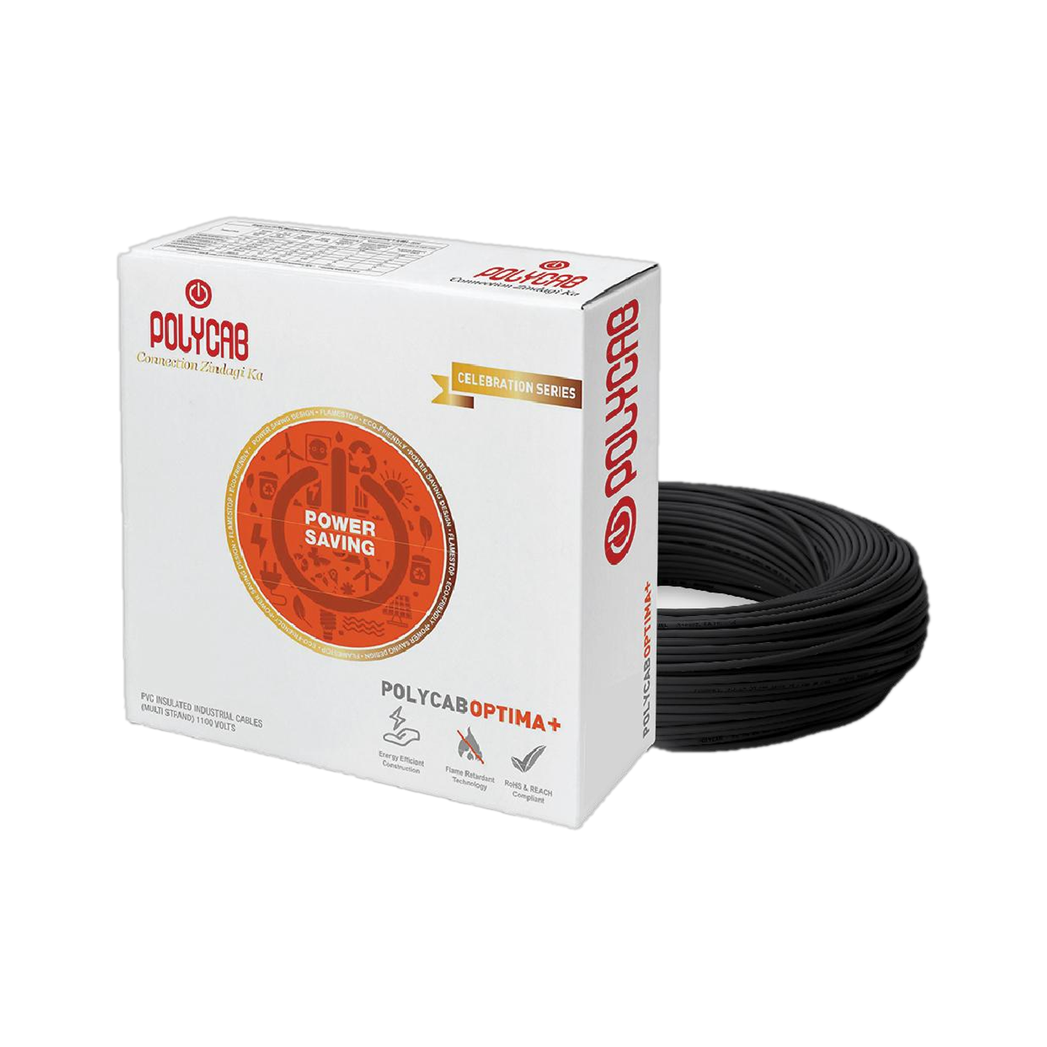 Polycab PVC 1 sq/mm Black 90 m Wire