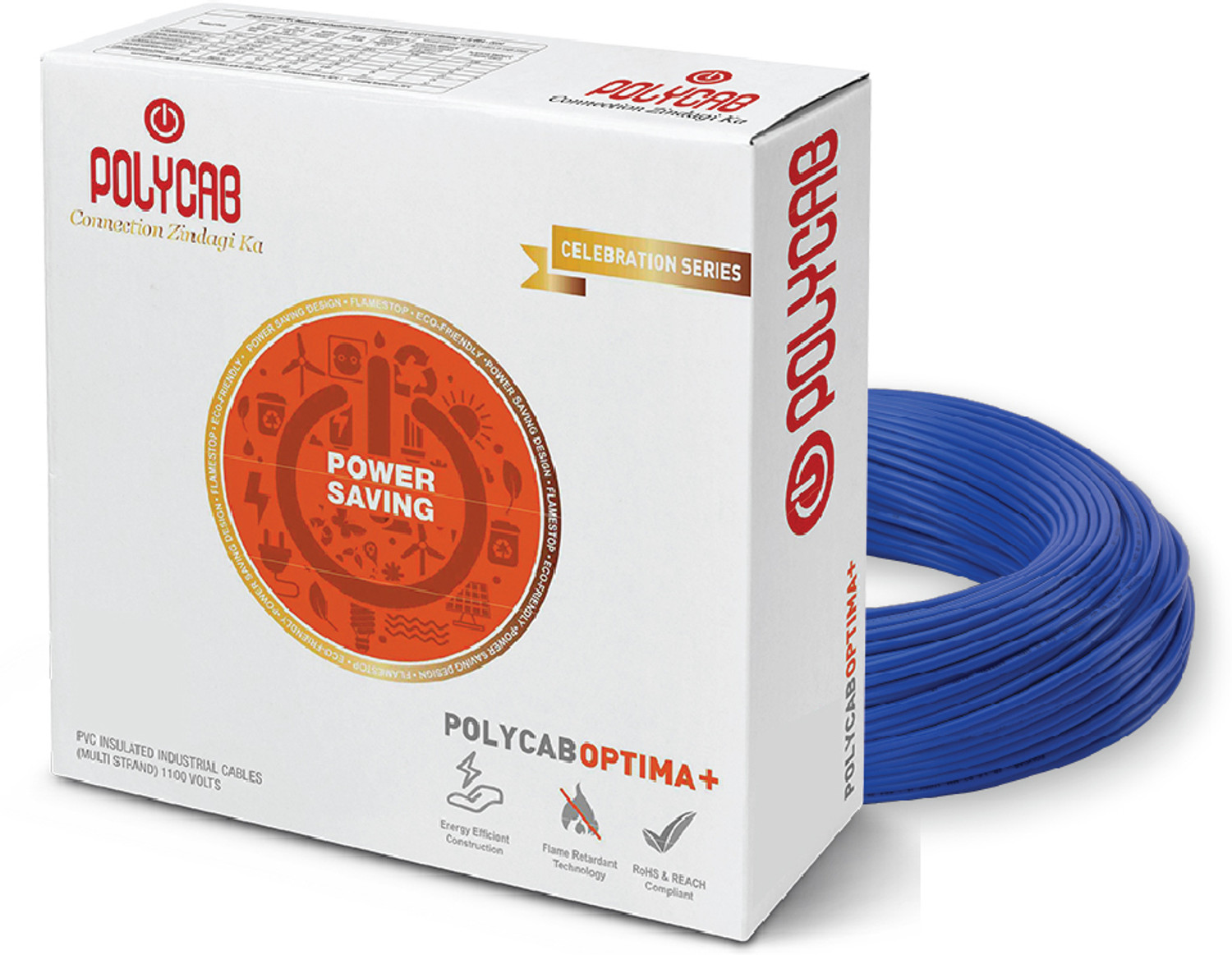Polycab Optima Plus 1.5 sq/mm Blue 90m Wire – ₹2,649