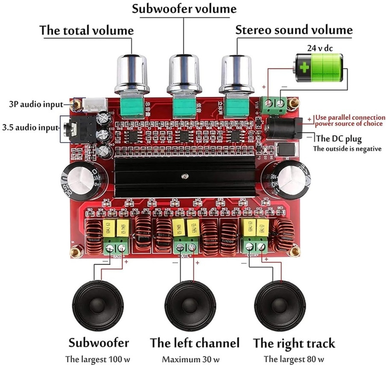 Image of SG Flash PREMIUM QULITY TPA3116 Sound Recorder and Sound Circuit Power Supply Electronic Hobby Kit