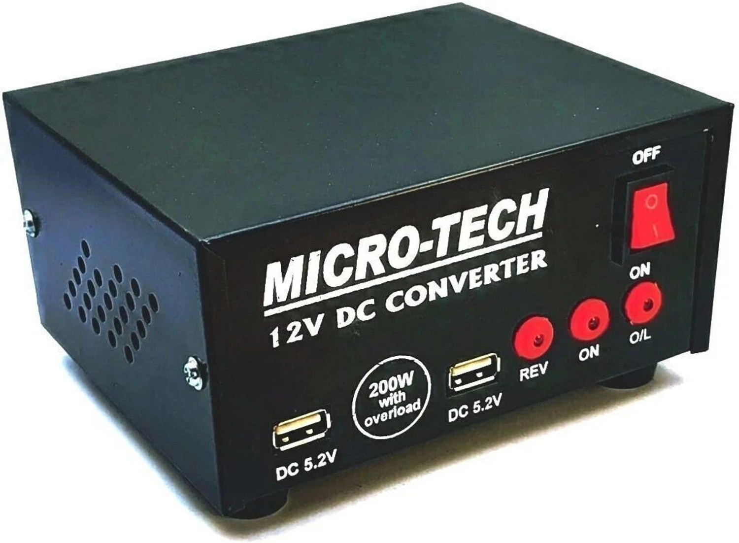 Microtech 200 Watt Converter 12v dc to ac inverter kit for SMPS, DVD, 