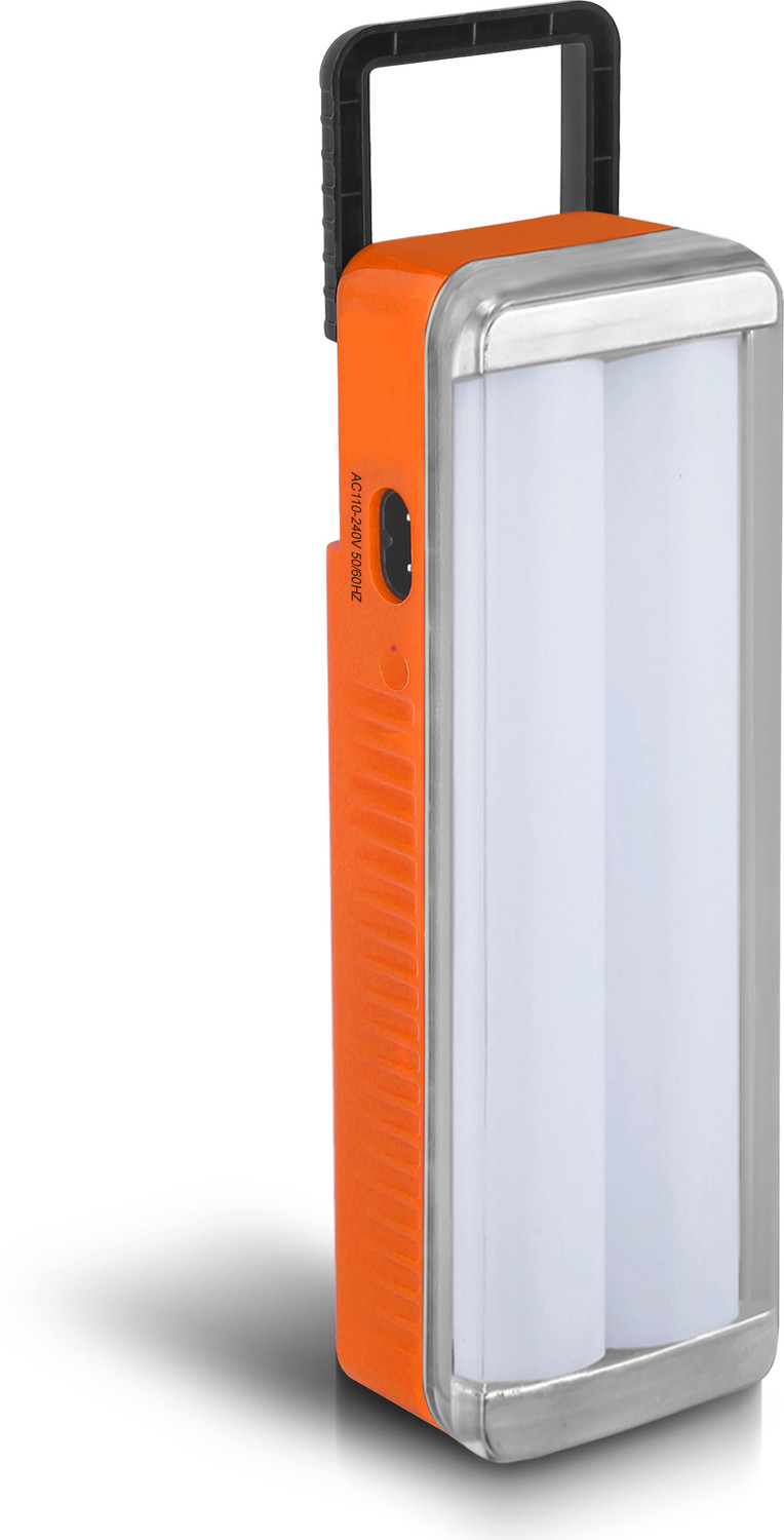 Image of 24 ENERGY 48 SMD Hi Bright Twin Tube Solar Rechargeable Emergency Light Torch (Orange, 19 inch, Rechargeable)