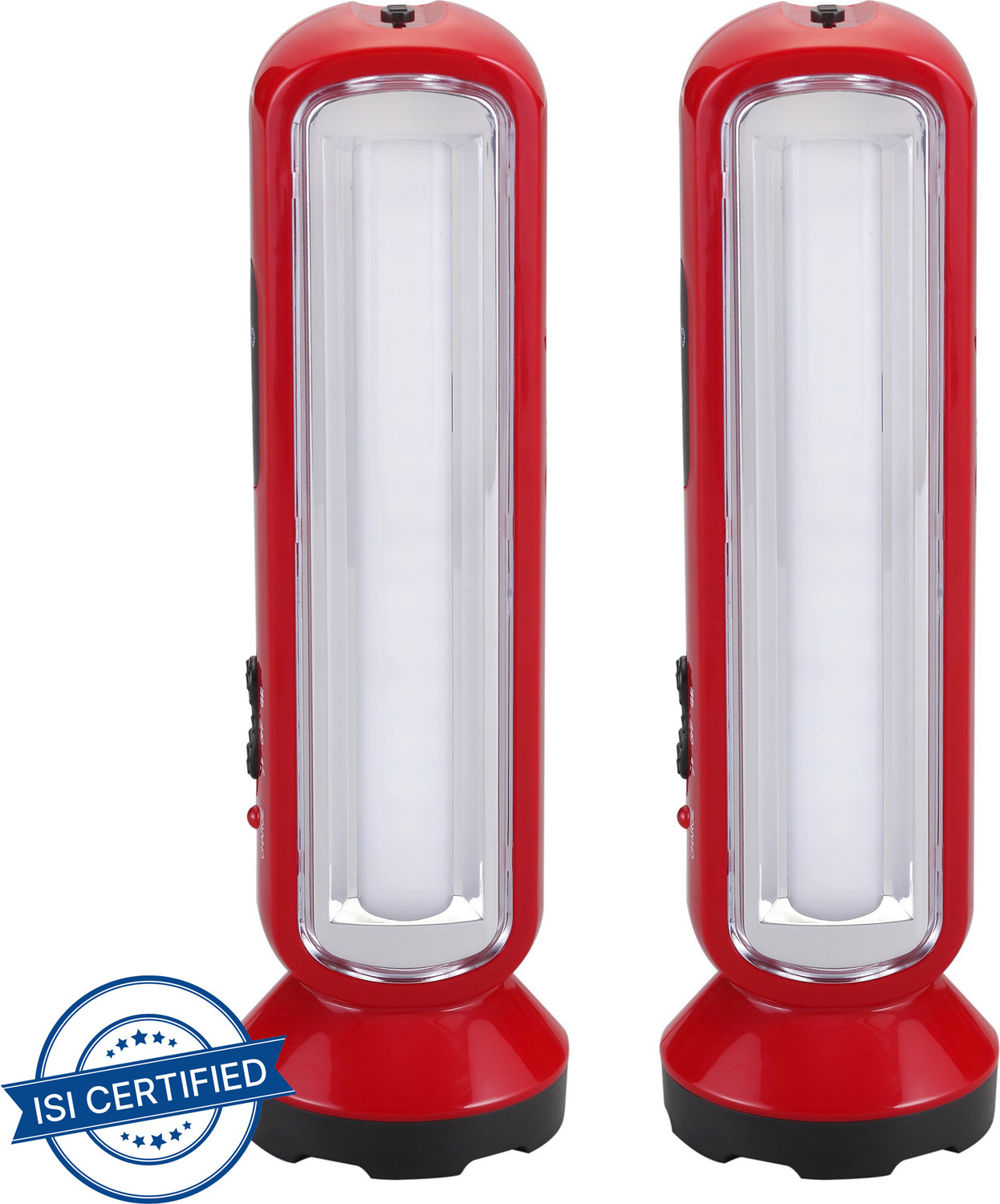 Image of Pigeon 3 W LED 2 Lantern Emergency Light (Red)