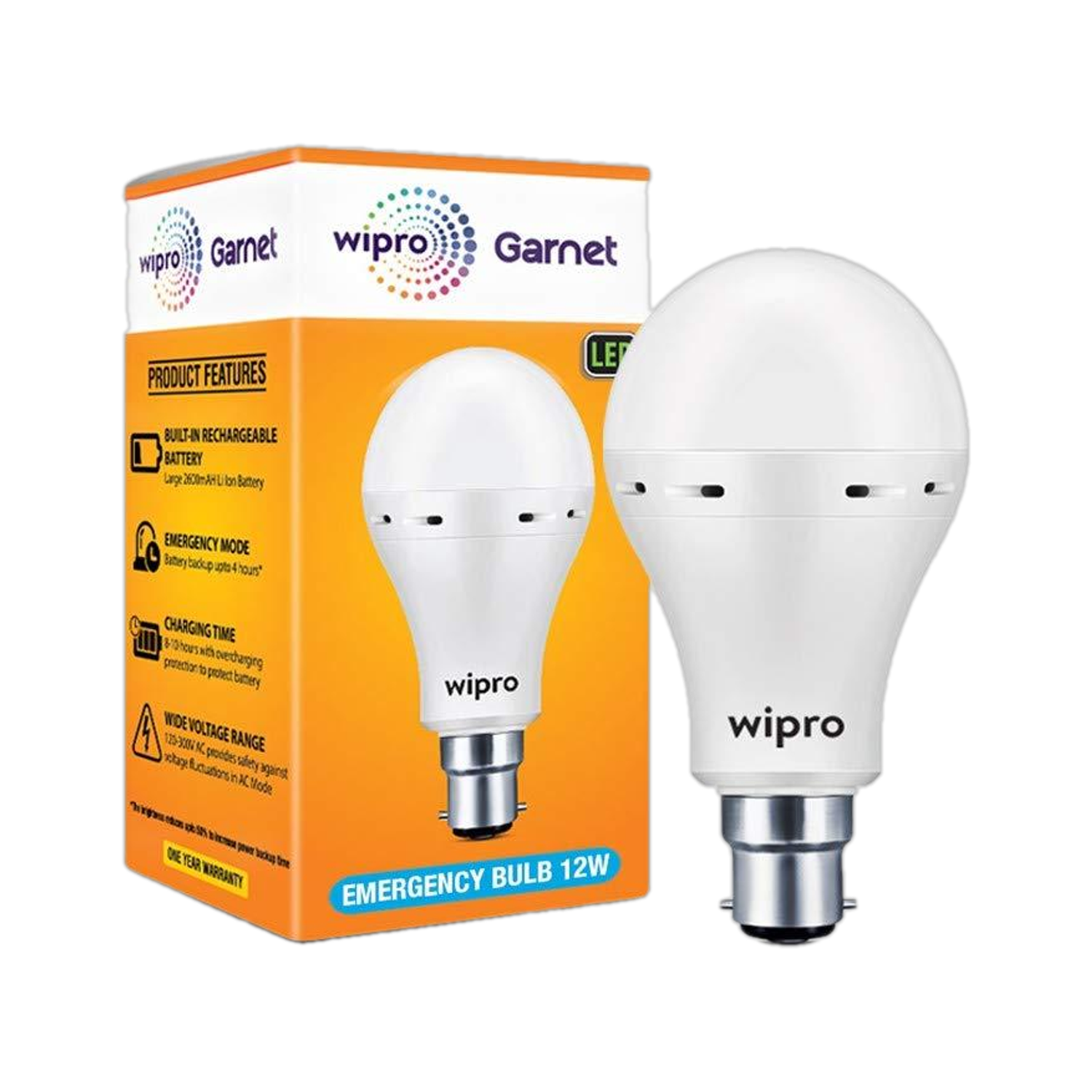 WIPRO Garnet 12W�Emergency�Bulb_5 Bulb Emergency Light