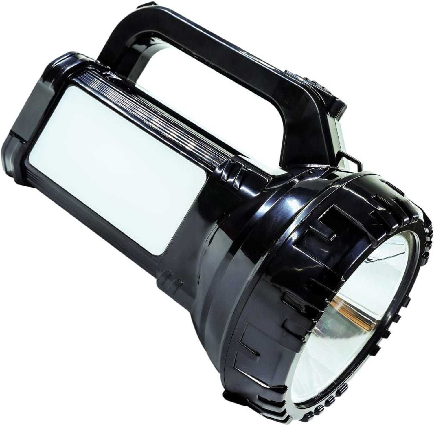 awza 100 watt Long Range Search Torch Light (Range 1 Km.) with Multi-Functional + TUBE Emergency Rechargeable Handheld Torch (Lithium Battery) Torch Emergency Light (Black) Torch Emergency Light  (Black)