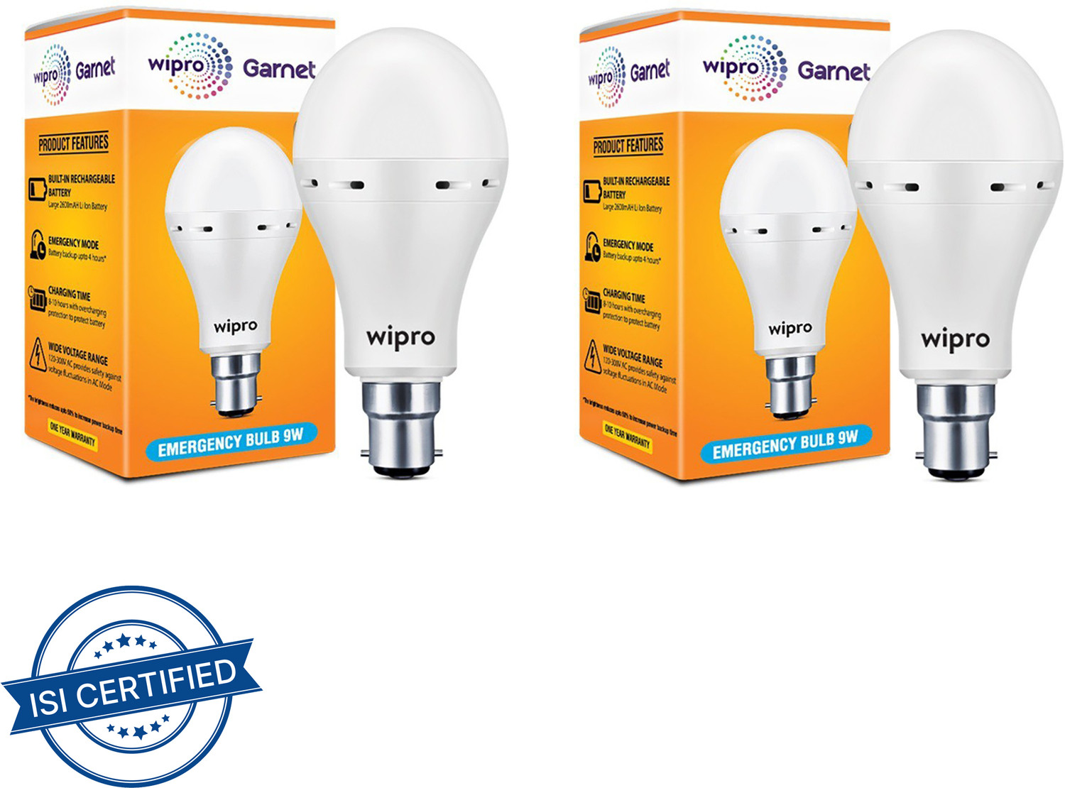 Wipro NE9001 2‑Bulb Emergency Light – 31% Off, Only ₹644