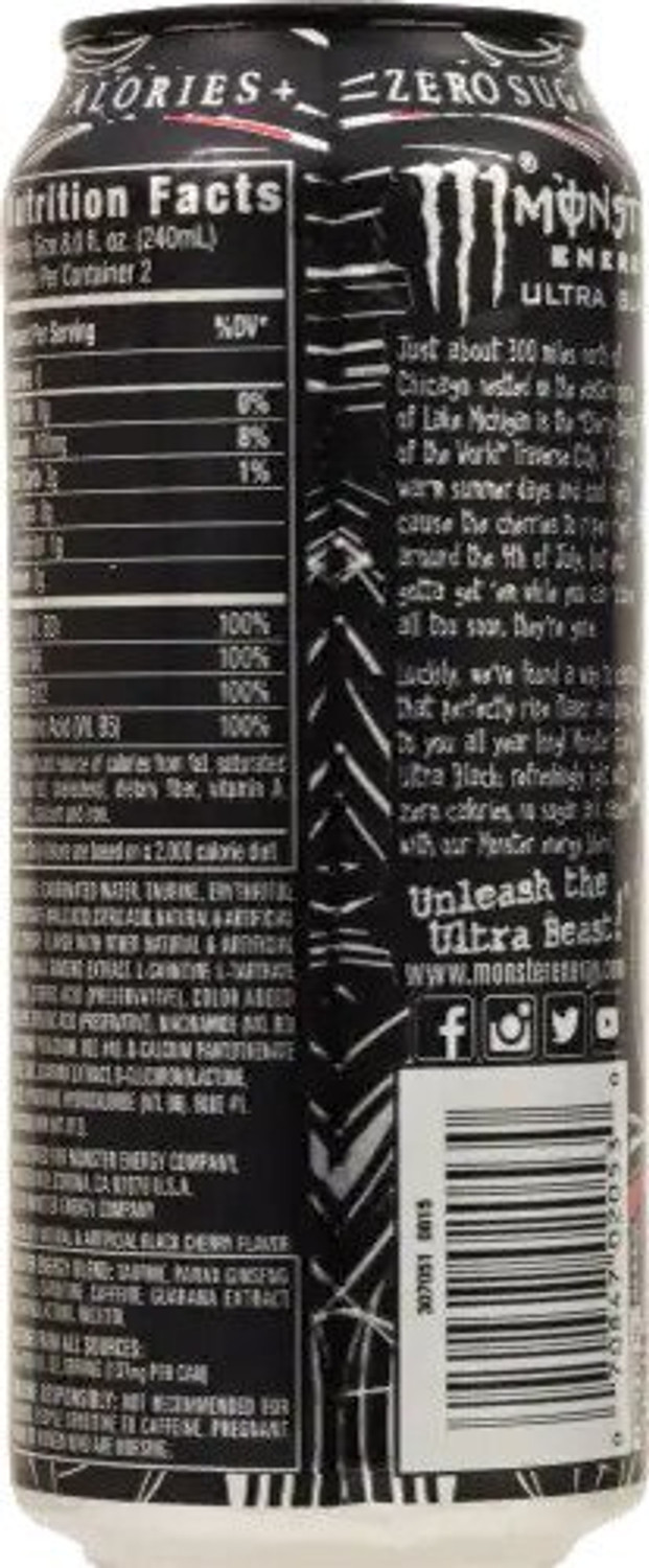 Image of Monster Energy Ultra Black (IMPORTED FROM USA) Sports Drink