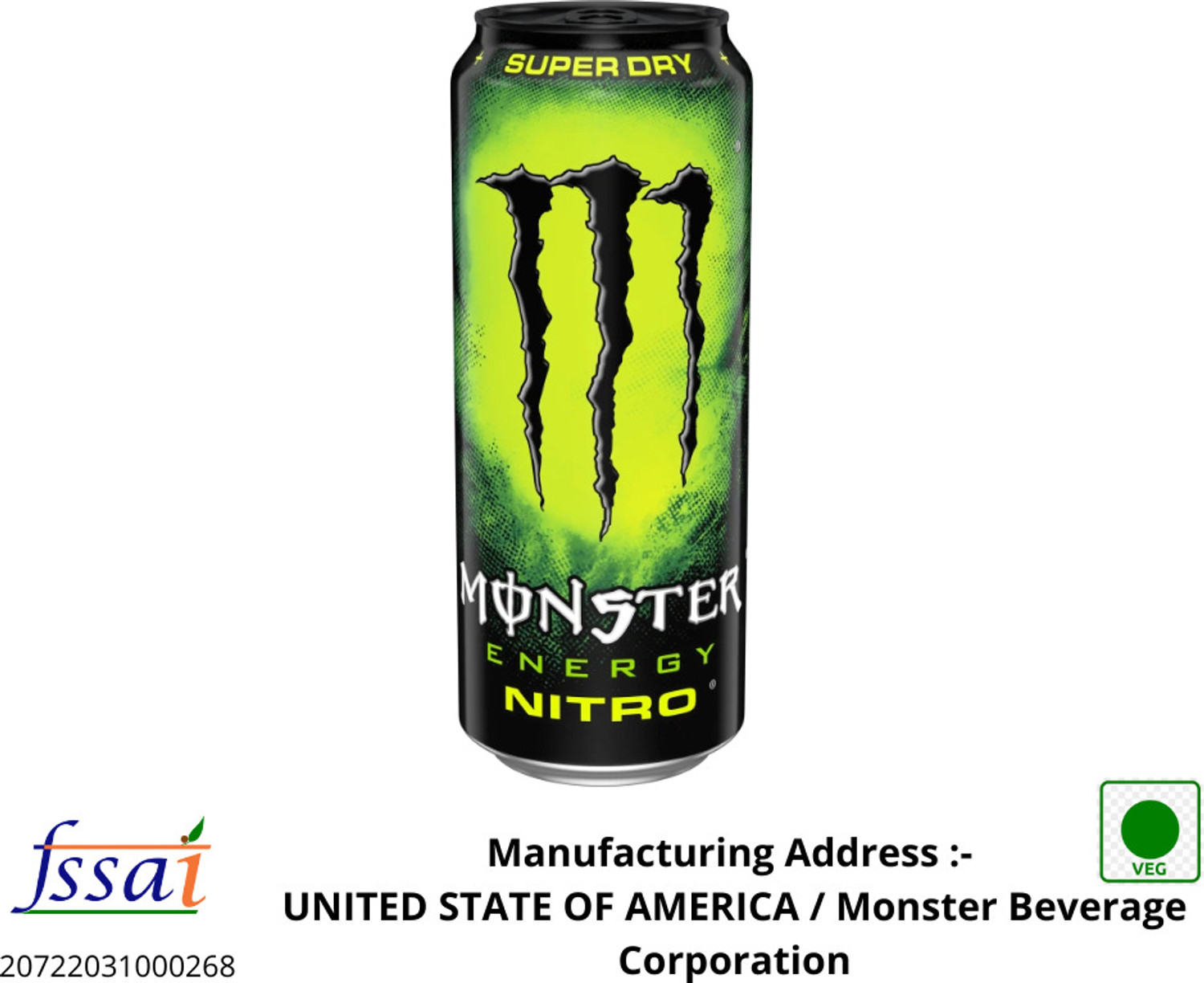 Image of Monster Energy Nitro (IMPORTED FROM USA) Energy Drink (500 ml, Sweet & Salty Flavored)