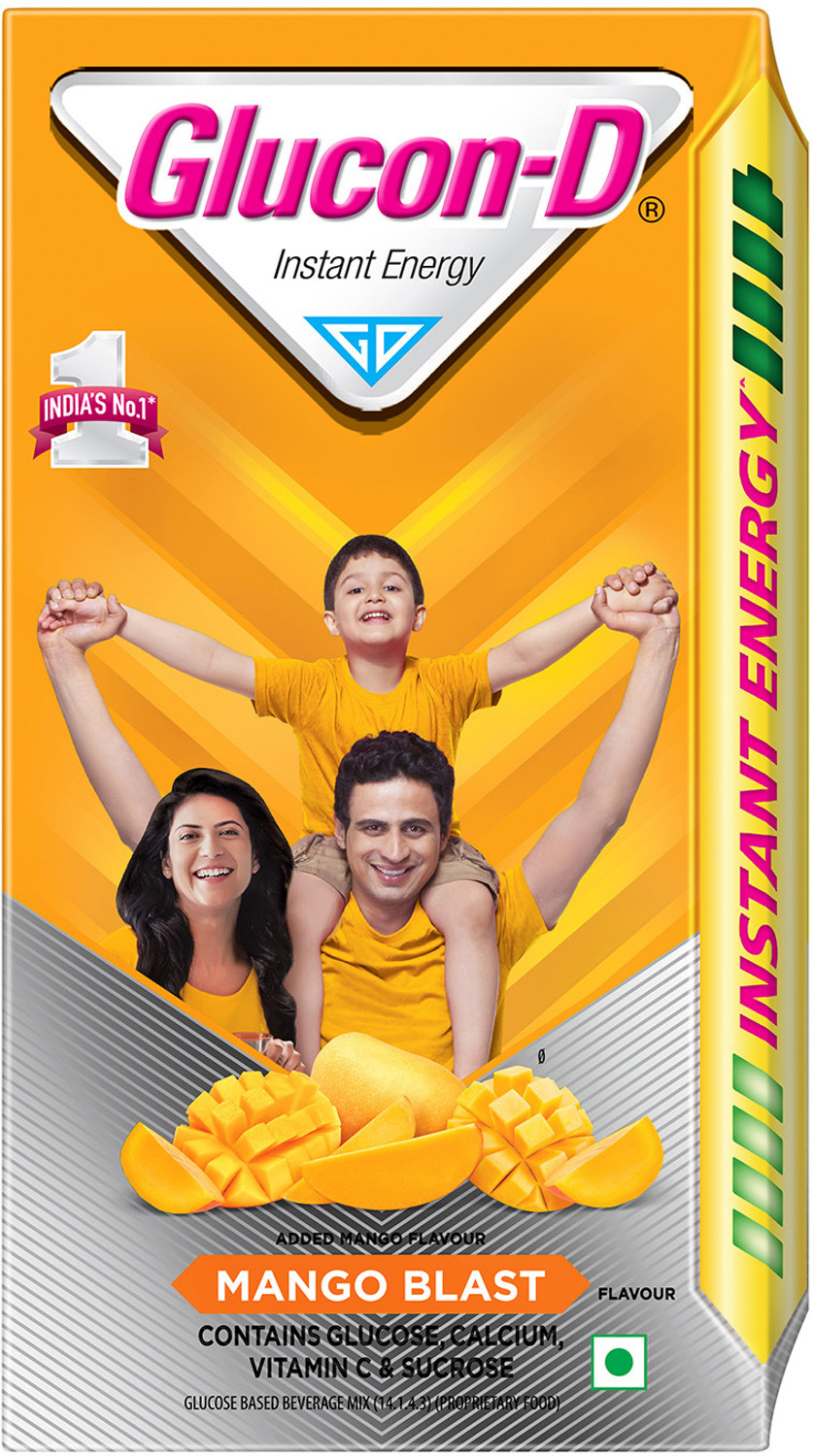 Image of GLUCON-D Mango Blast with 3 Benefits of Energy, Recovery, and Immunity, Refill Sports Drink