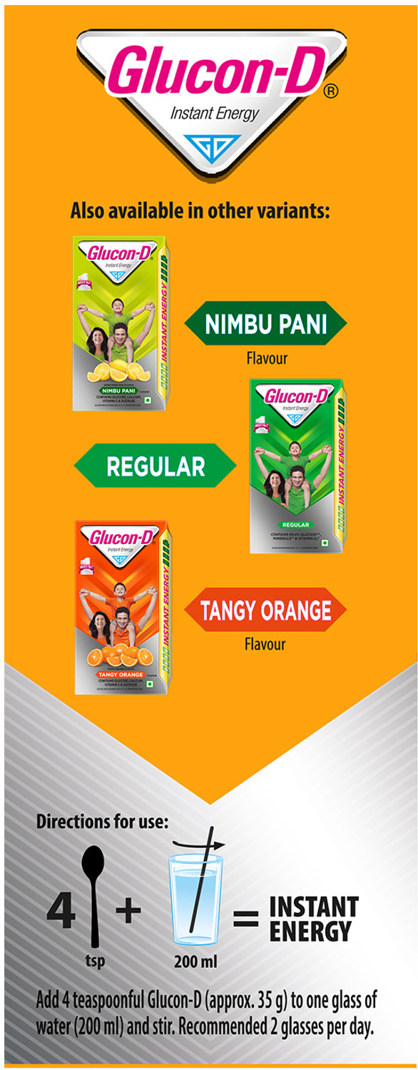 Image of GLUCON-D Mango Blast with 3 Benefits of Energy, Recovery, and Immunity, Refill Sports Drink