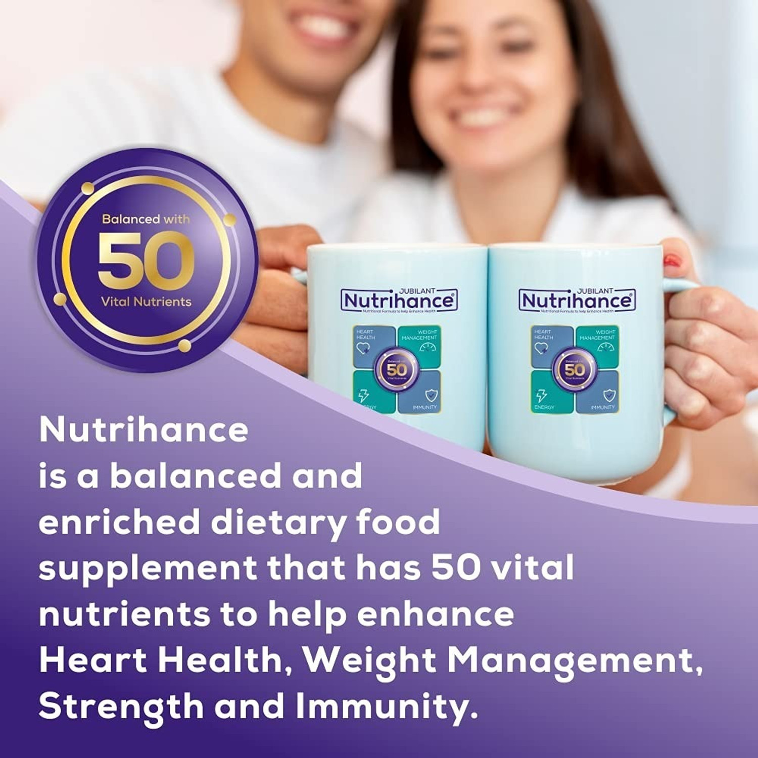 Image of JUBILANT Nutrihance Nutritional Formula help Enhance Health,400gm x Pack of 6 Nutrition Drink