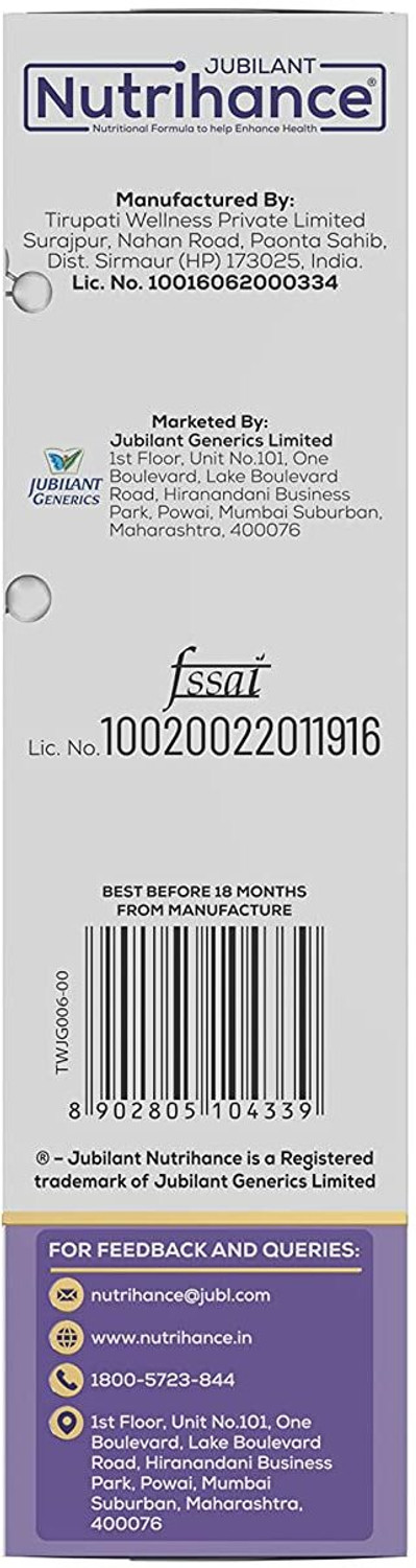 Image of JUBILANT Nutrihance Nutritional Formula help Enhance Health,400gm x Pack of 6 Nutrition Drink