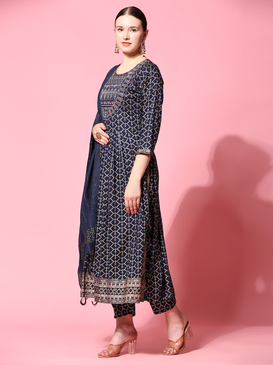 Image of Ziva Fashion Women Kurta Pant Dupatta Set