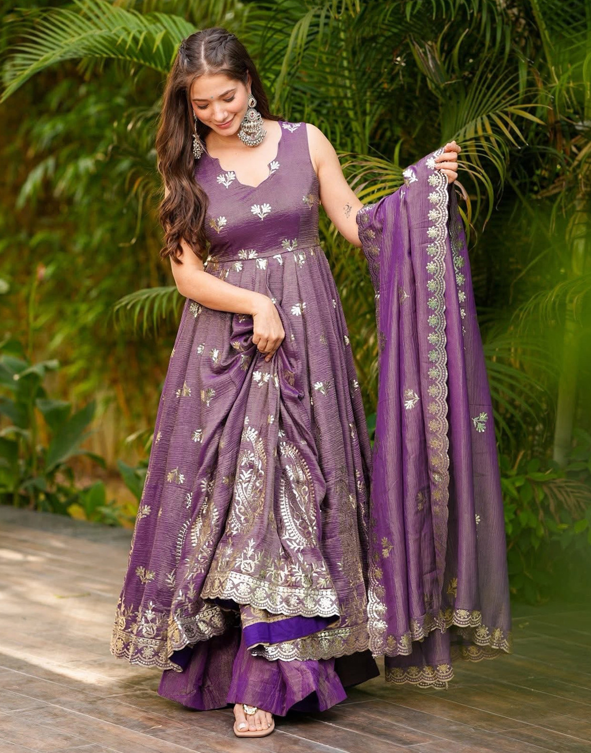 Image of Jay Gopal Tex Women Pure Silk Kurti Pant Dupatta Set