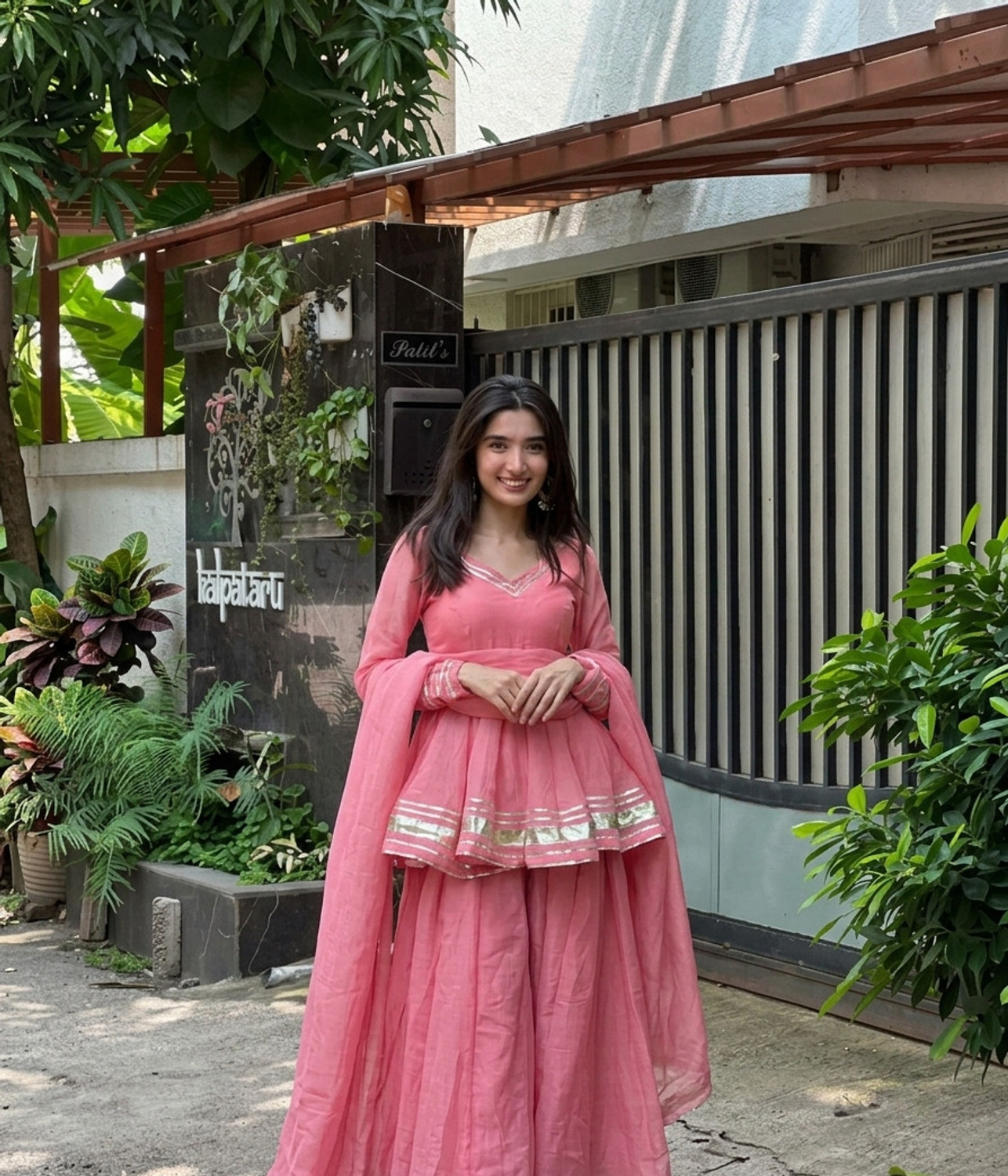 Image of Jay Gopal Tex Women Pure Silk Kurti Pant Dupatta Set
