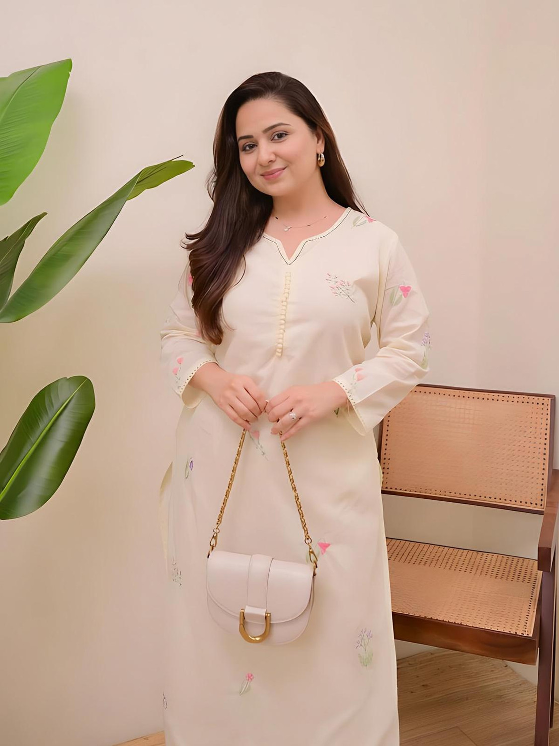 Image of PASOYA Women Cotton Blend Kurta Pant Set