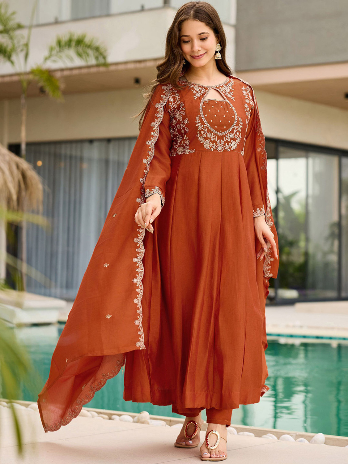 Image of KASHRA Women Pure Cotton Kurta Pant Dupatta Set