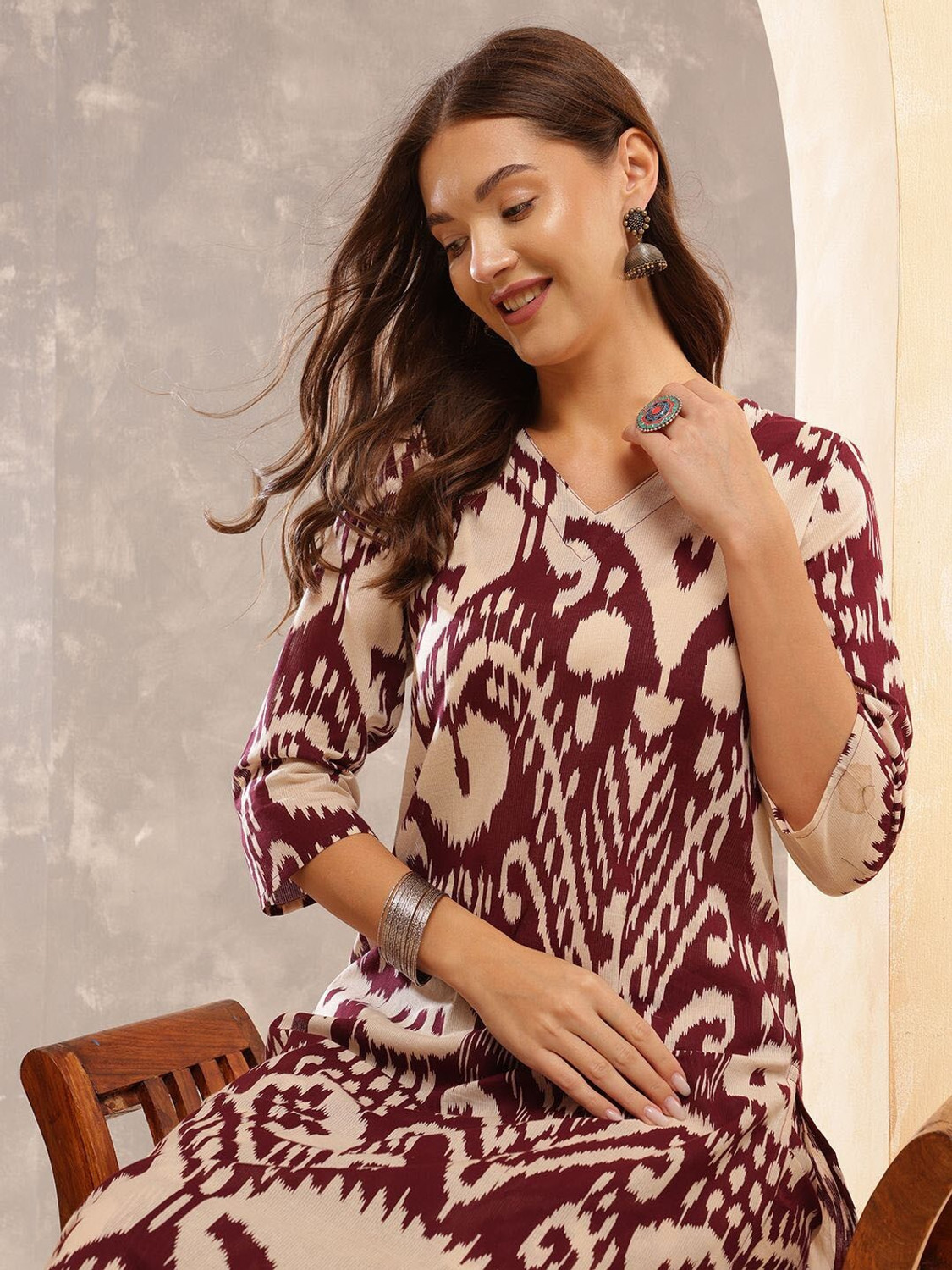 Image of UGMAZ Women Viscose Rayon Kurta Palazzo Set