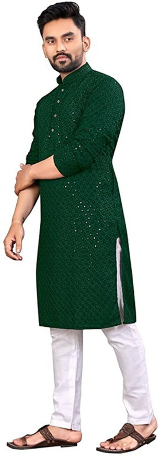 Image of CRYSTALREVENUE Men Kurta Pyjama Set