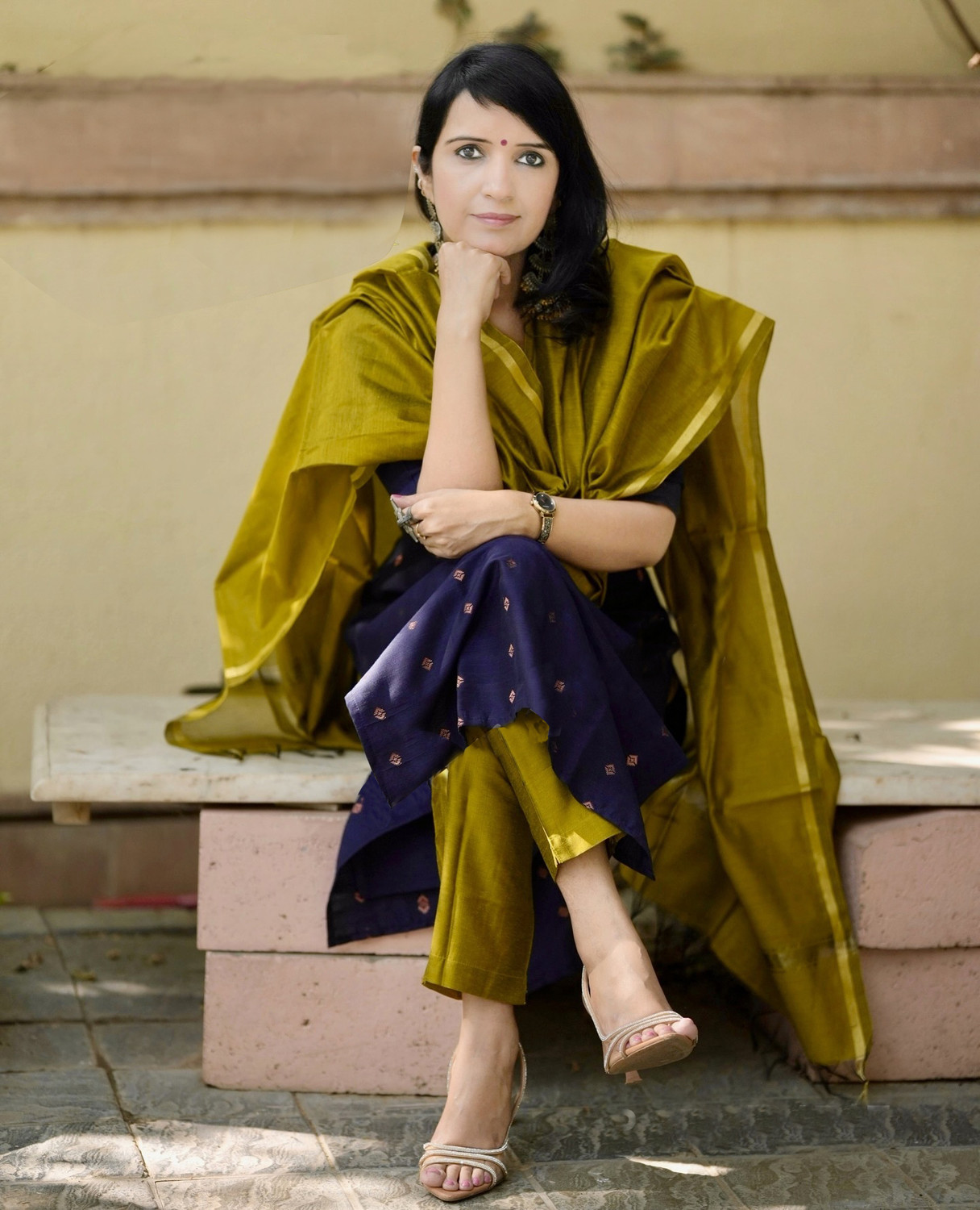 Image of Aaghnya Fashion Women Viscose Rayon Kurta Pant Dupatta Set