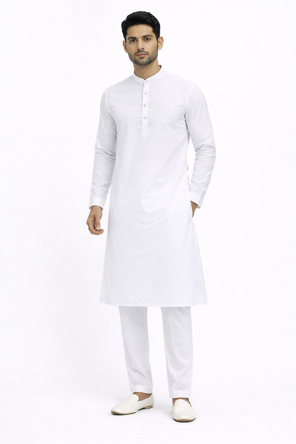 Image of VUONFAB Men Cotton Blend Shirt Pant Set