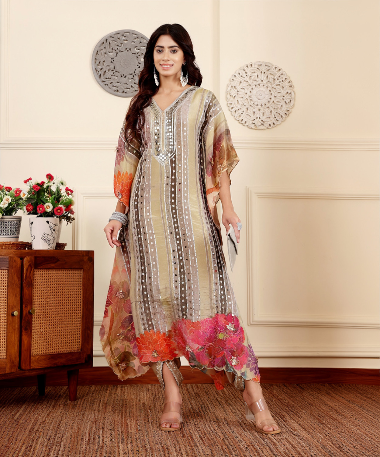 Varanga Women Kurta Dhoti Pant Set