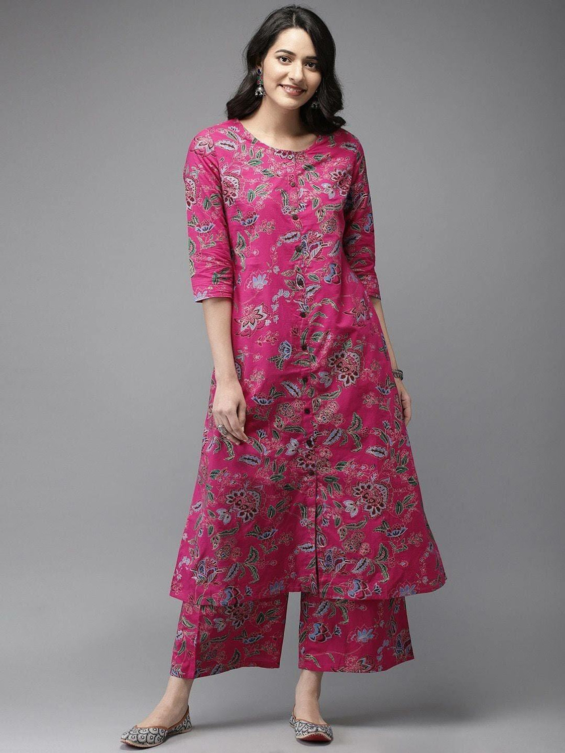 Image of UGMAZ Women Viscose Rayon Kurta Palazzo Set