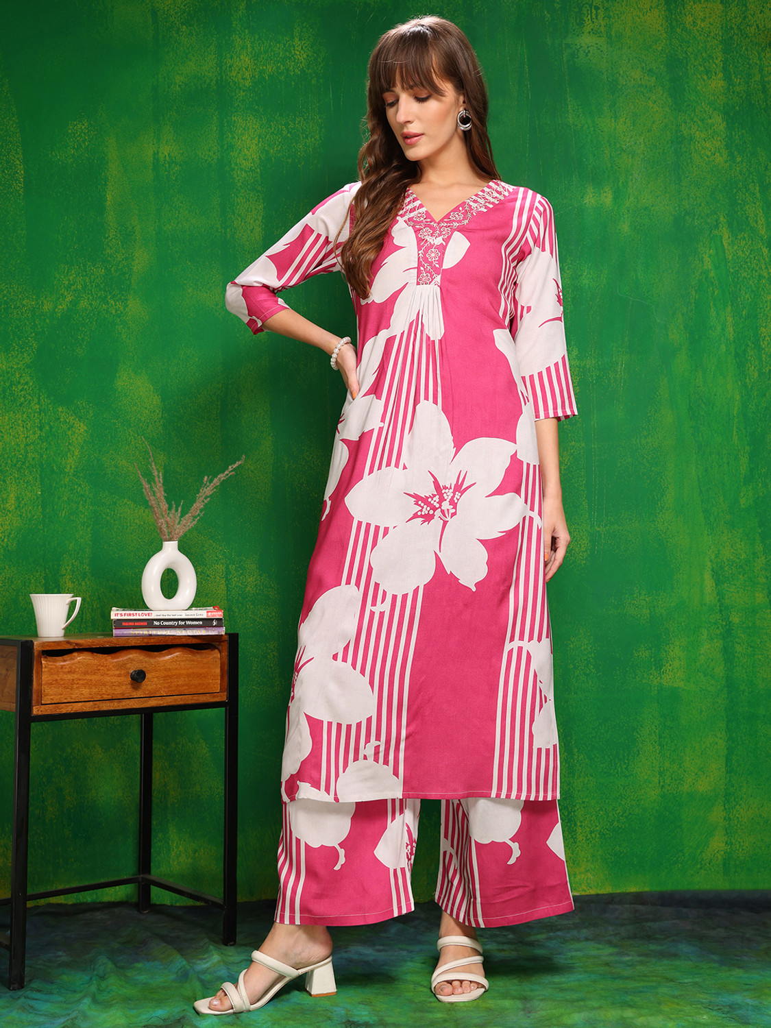 Berrylicious Women Kurta Palazzo Set