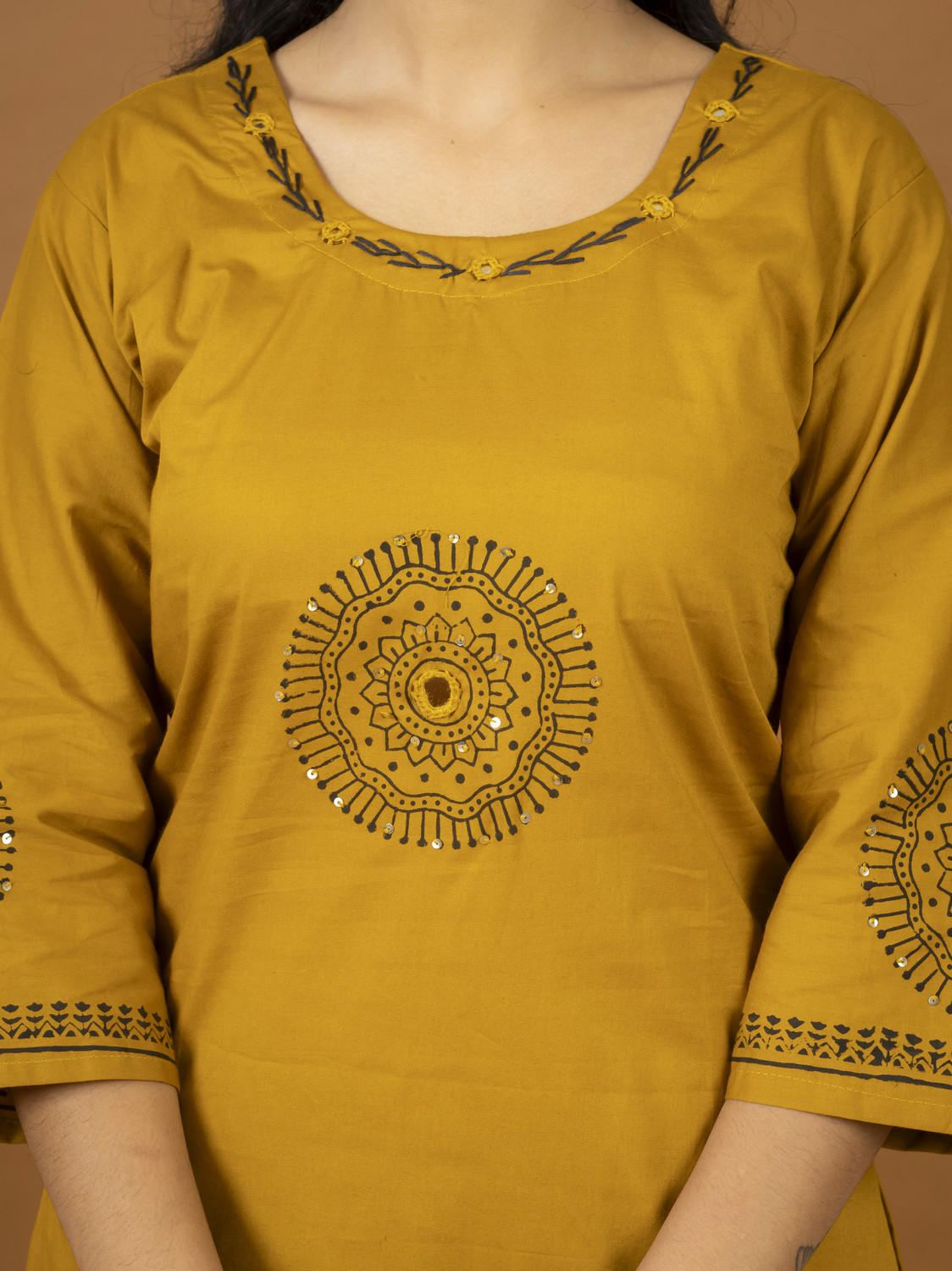 Image of PRAYOSHA FASHION Women Pure Cotton Kurta Palazzo Set